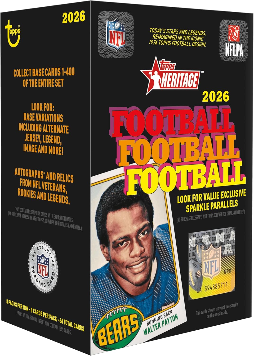 Topps Heritage Football 2026 - Sellado de fábrica, caja de valor