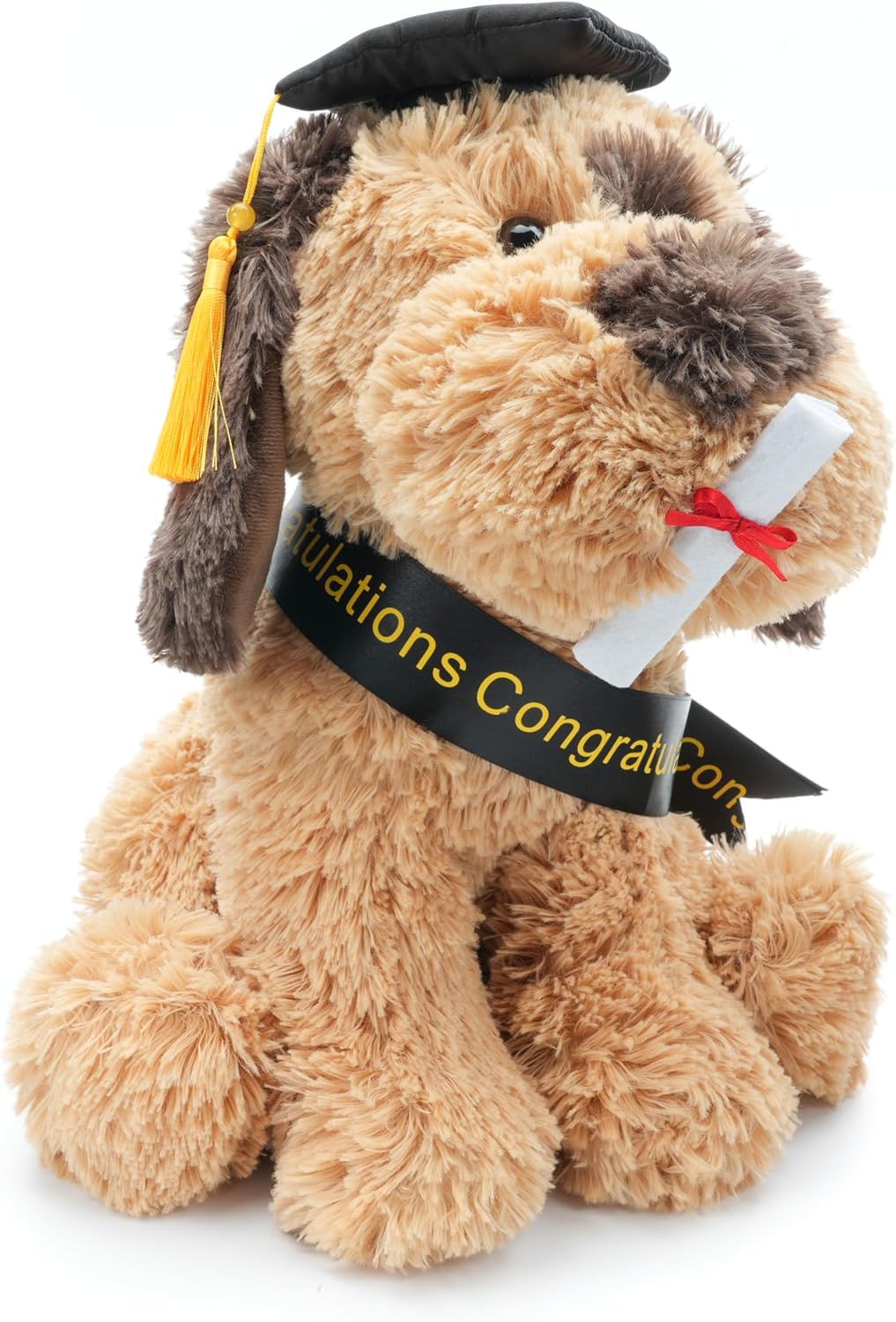 WEIGEDU Juguete de peluche de graduación de cachorro con birrete do...