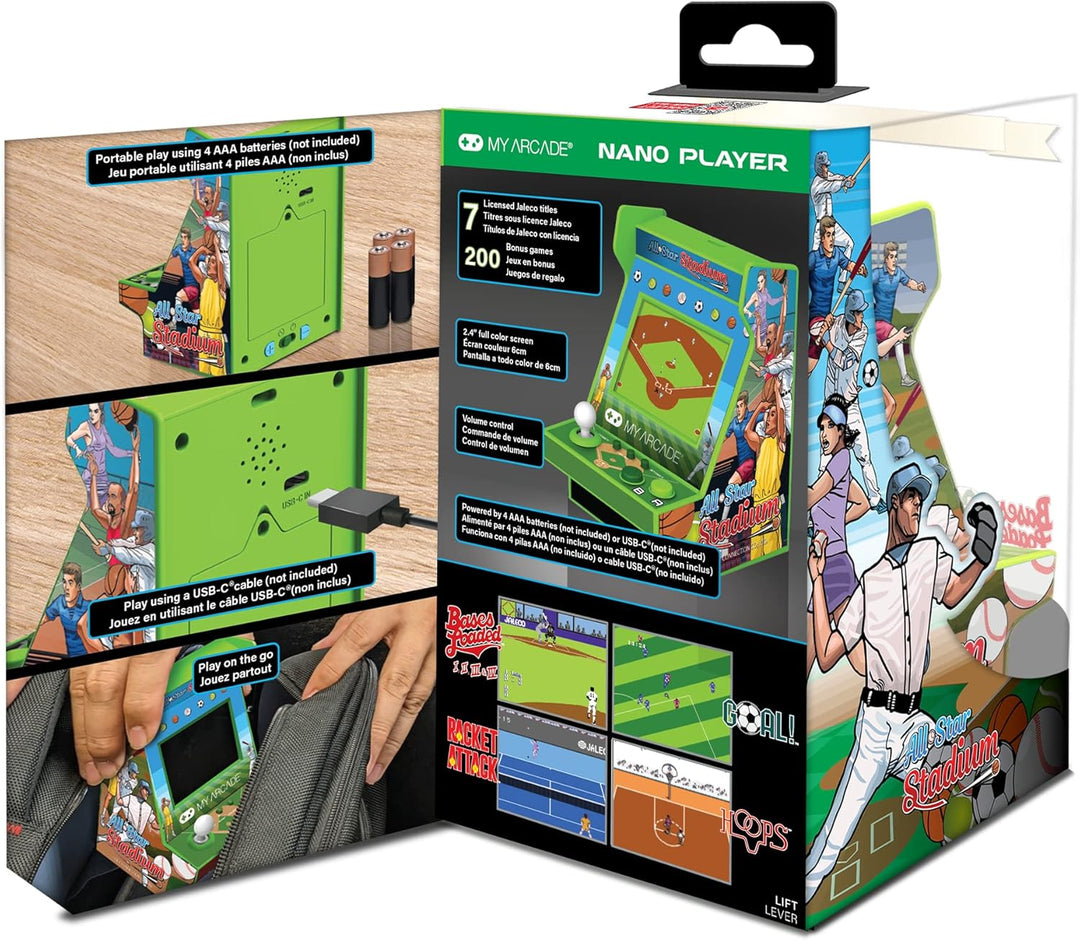 My Arcade All Star Stadium Nano Player- Portable Mini Arcade Machin...