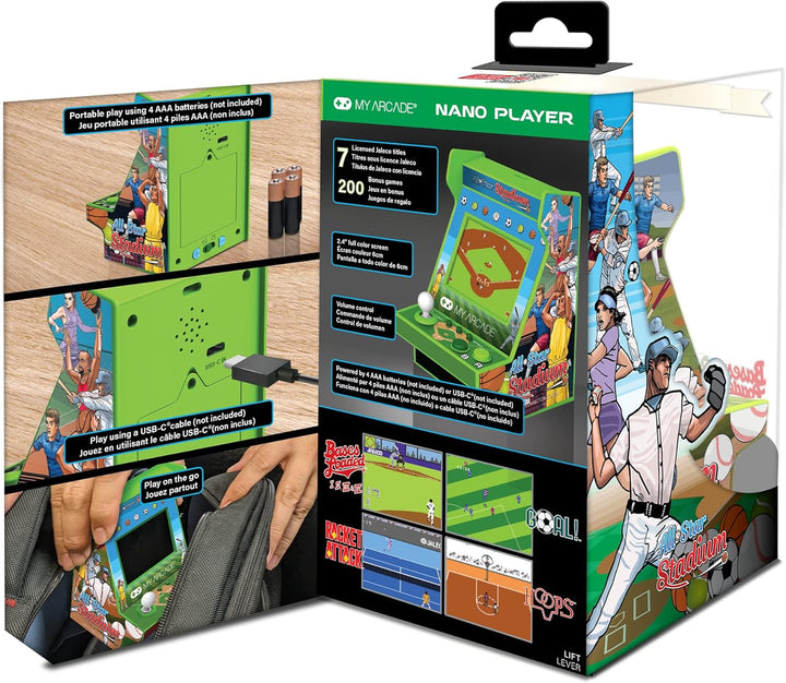My Arcade All Star Stadium Nano Player- Portable Mini Arcade Machin...
