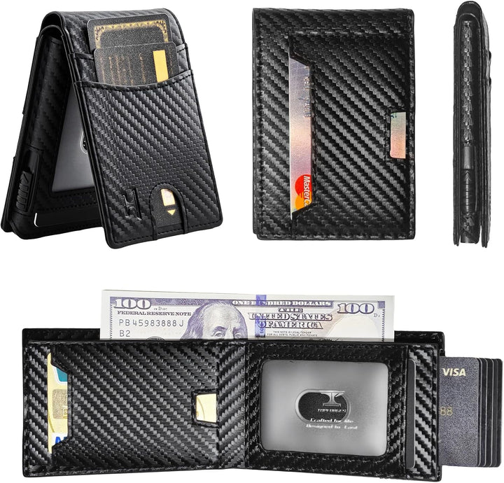 TOPFORGES Cartera para hombre, bloqueo RFID, billetera inteligente...