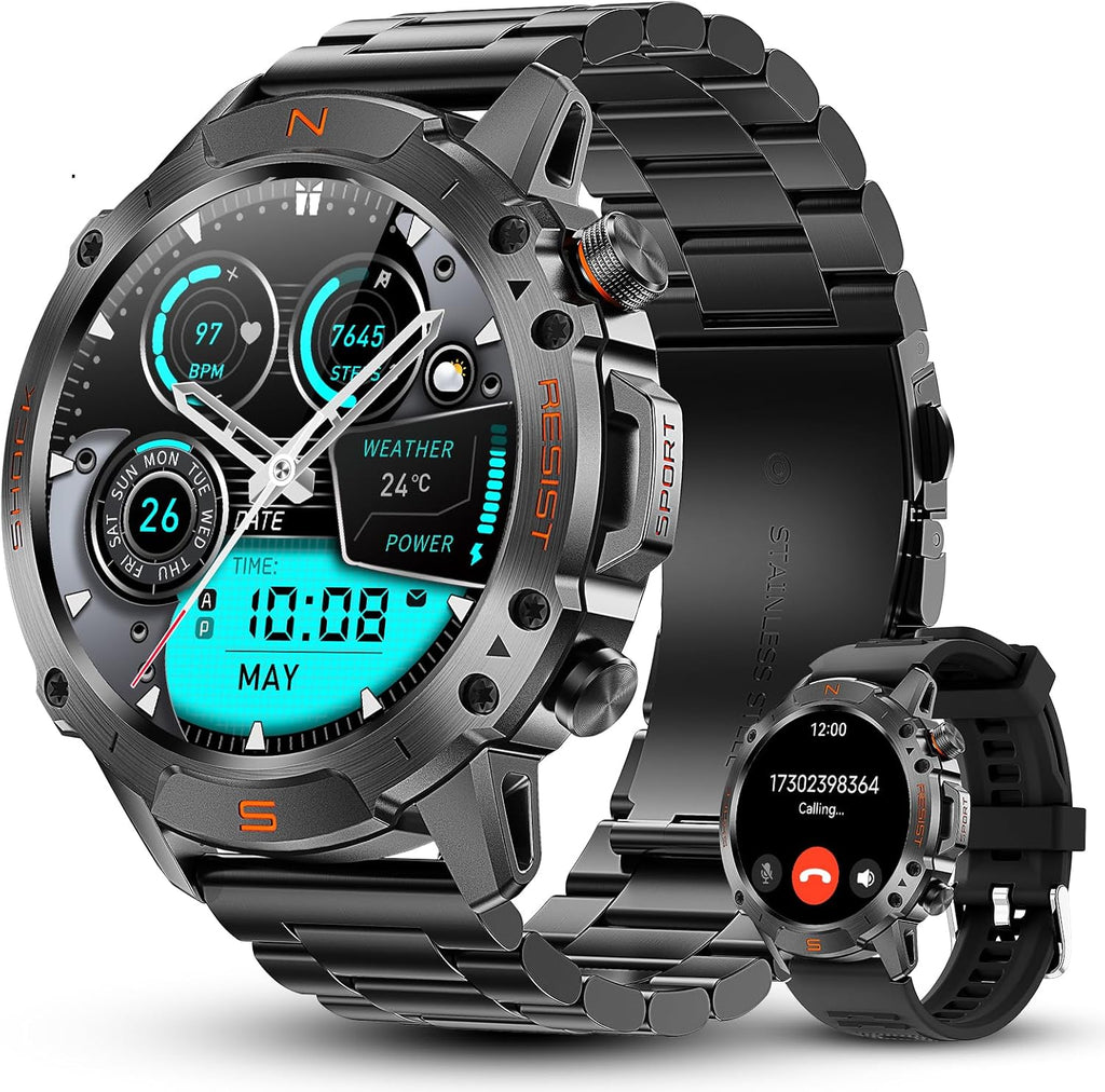 Reloj inteligente resistente para hombres, resistente al agua 5ATM
