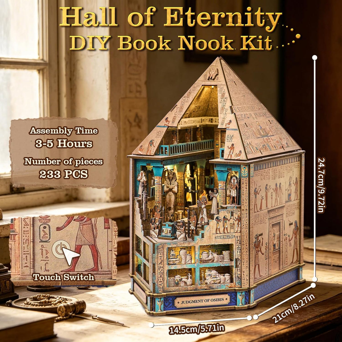Kit de rincón de libros, kit de casa de muñecas en miniatura para