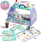 Lehoo Castle Juguetes de helado para niños pequeños de 3 a 5 años, juguetes para niñas de 3 a 4 años, juego de tienda de helados para niños, regalo para niñas y niños de 3, 4, 5, 6 años