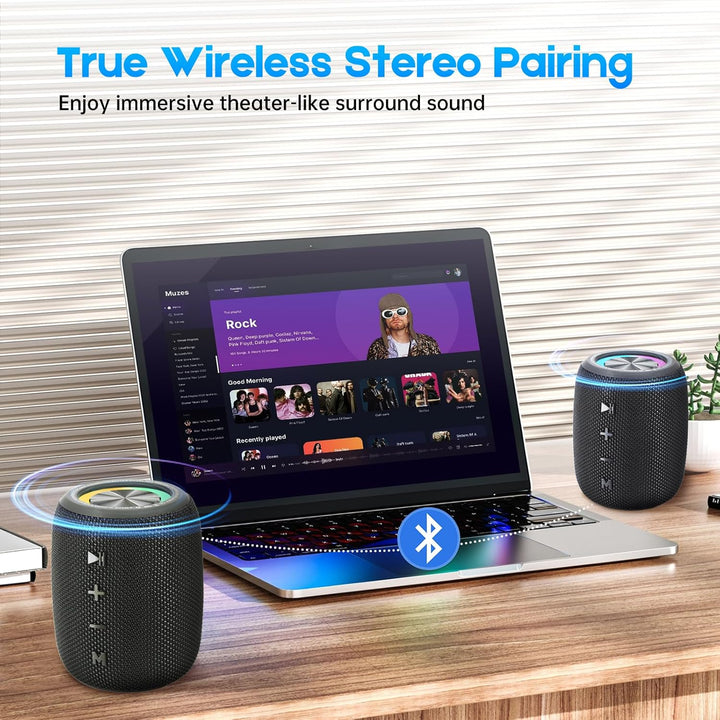Altavoz Bluetooth portátil, altavoz inalámbrico BT5.3 de 20W con di...