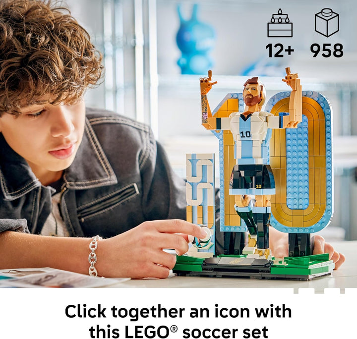 LEGO Editions Lionel Messi - Juego de coleccionista, juguete de con...