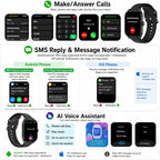 Smart Watch, GPS y Mapas Libres, Pantalla HD de 1.96", IA, Llamadas y Mensajes por Bluetooth