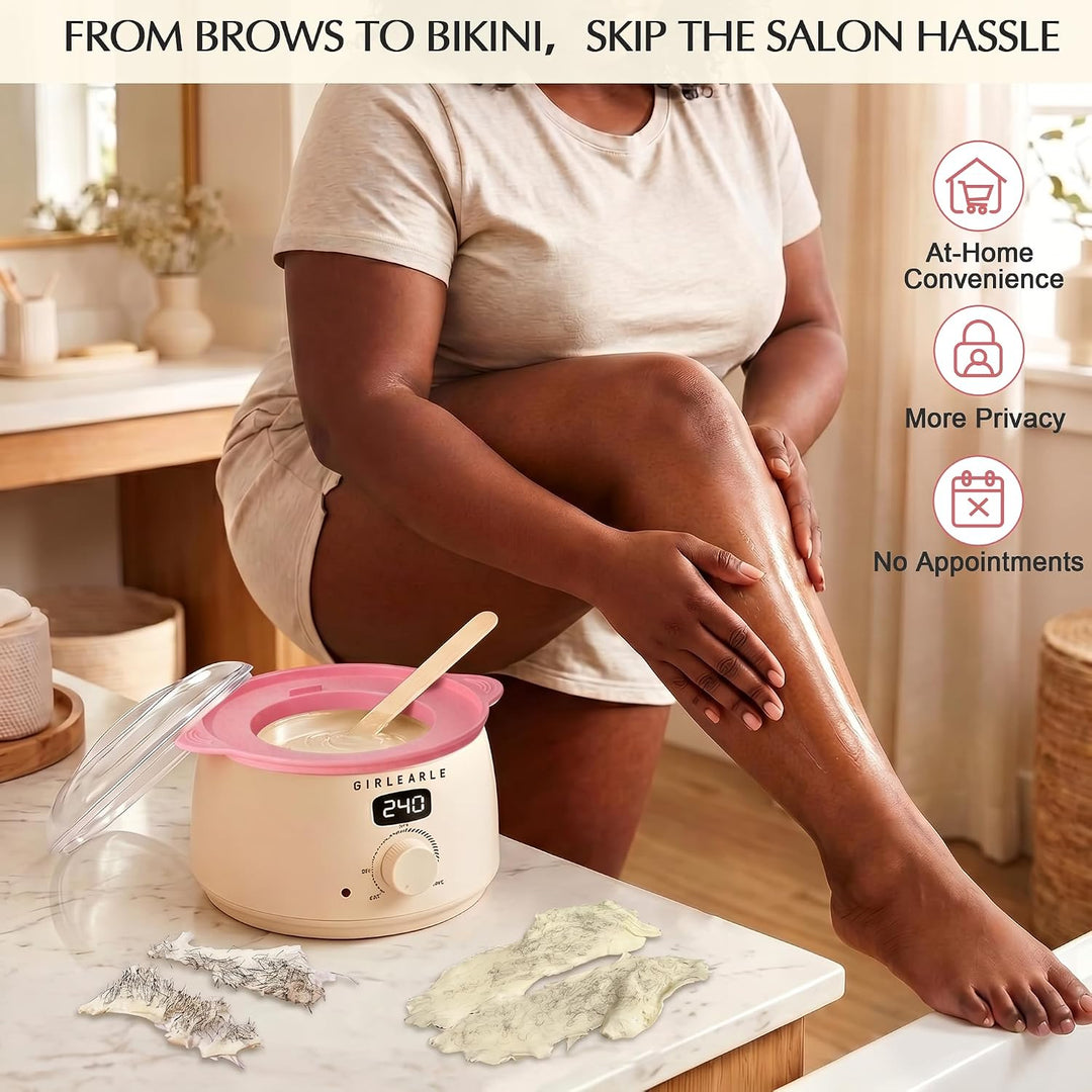 GIRLEARLE Kit de cera digital premium para mujeres y hombres, calen...