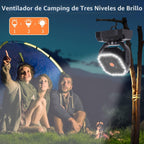 AVV Ventilador de camping recargable portátil de alta velocidad de...