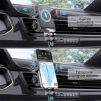 Cargador inalámbrico para automóvil MOKPR, cargador de auto de 15W con sujeción automática compatible con iPhone 16/15/14/13/13 Pro/12 pro/12/11, Samsung Galaxy S23/S22/S21/S20, etc