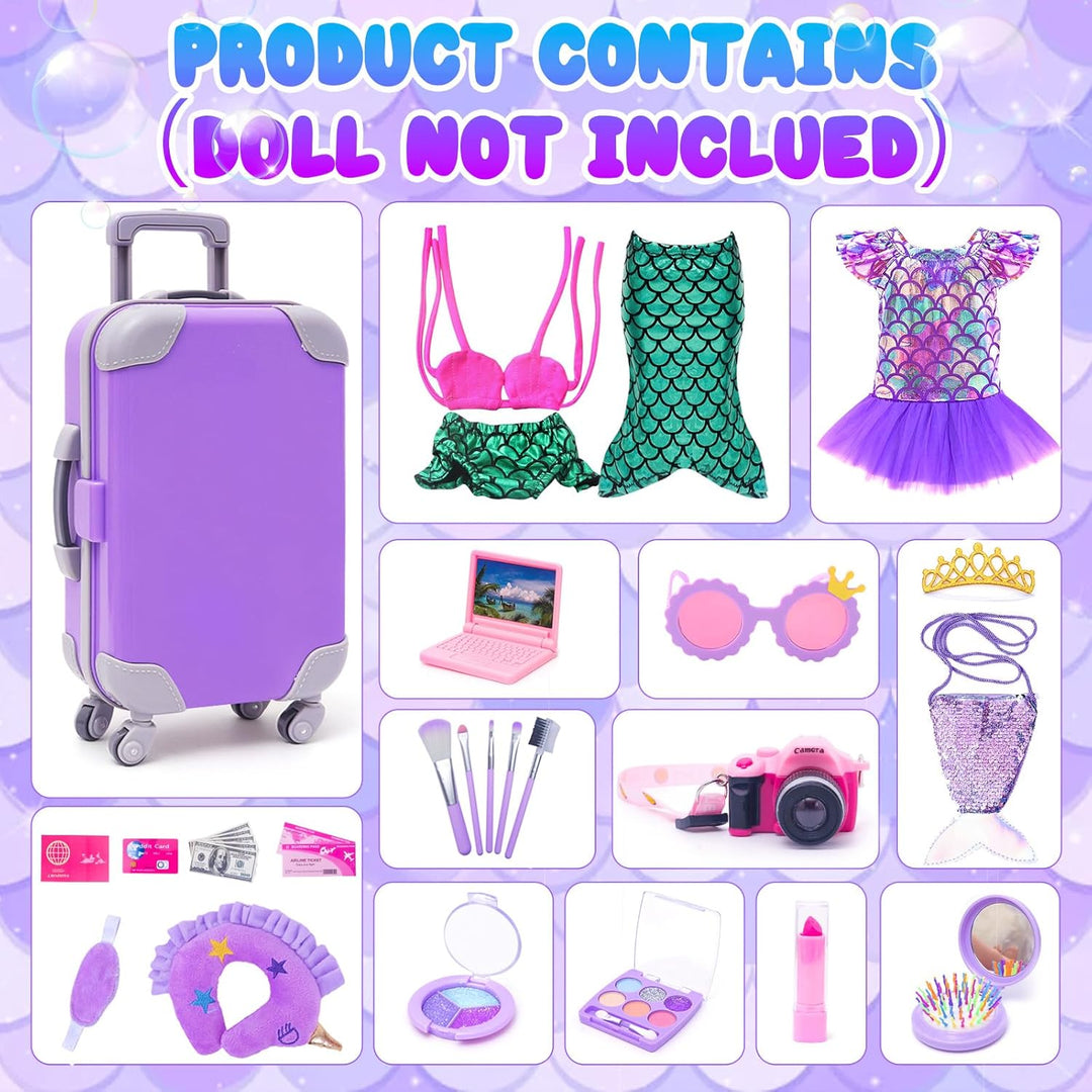 HAPGFS American - Accesorios de maquillaje para muñeca de 18 pulgad...