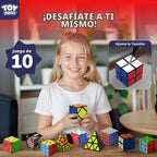 STEAM Life Juego de 10 cubos de velocidad, variedad de formas y niveles de dificultad, incluye pirámide de 2 x 2, 3 x 3, 4 x 4, espejo, megaminx y más, cubos de rompecabezas de giro suave y rápido para niños y adultos, a partir de 8 años