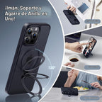 CASEKOO - Funda para iPhone 15 Pro Max con soporte magnético invisible, color negro