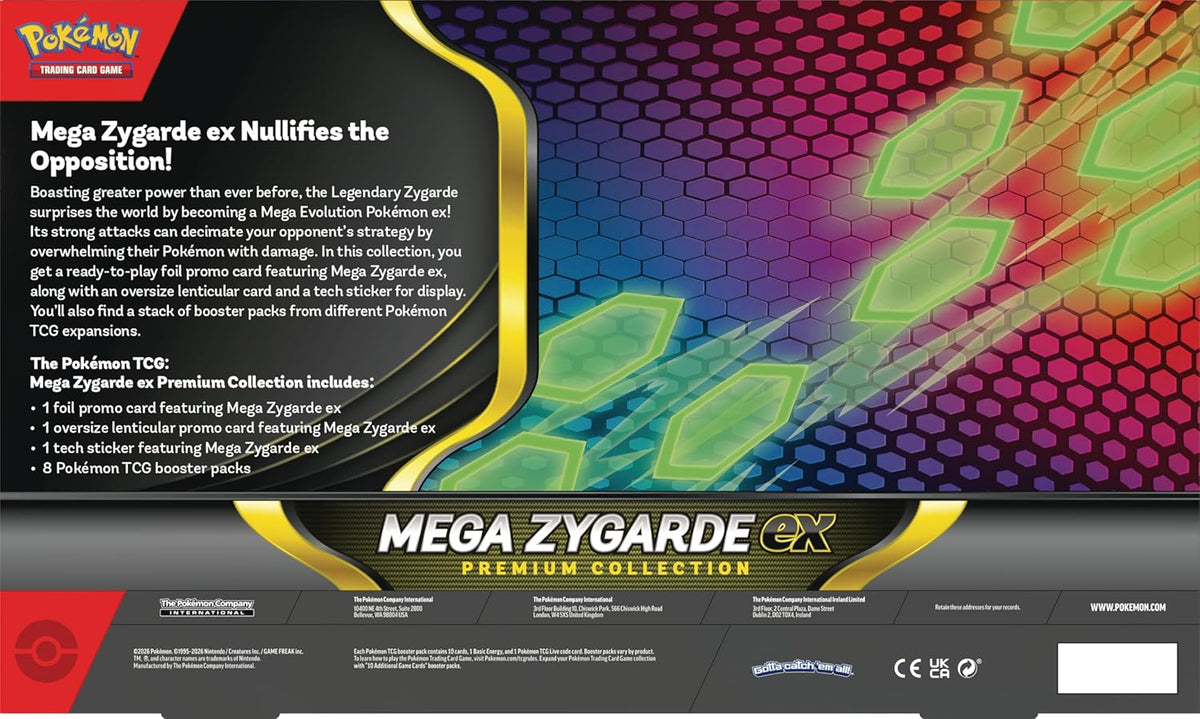 Pokemon TCG: Mega Zygarde ex colección Premium con 8 paquetes de refuerzo