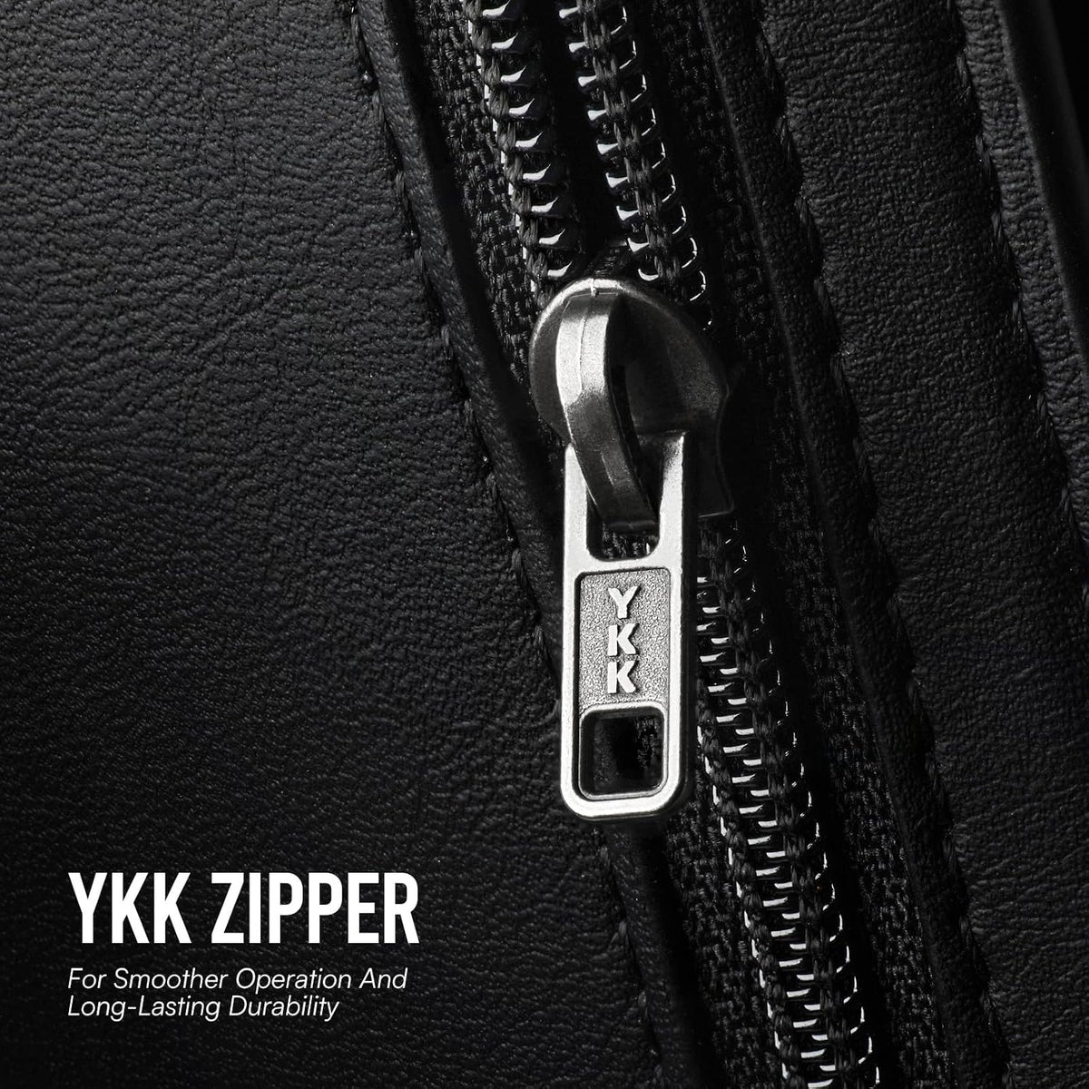 YESIIW Soporte de cuero para pasaporte, cartera de pasaporte de viaje con bloqueo RFID, ranura magnética para tarjeta de embarque YKK con cremallera delgada para viajes de negocios y vacaciones, Negro