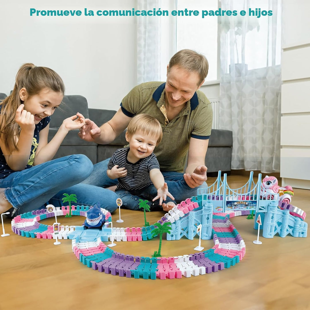 Juguetes de Coches para Niños de 4-6 años, Pista de Carreras de 194...