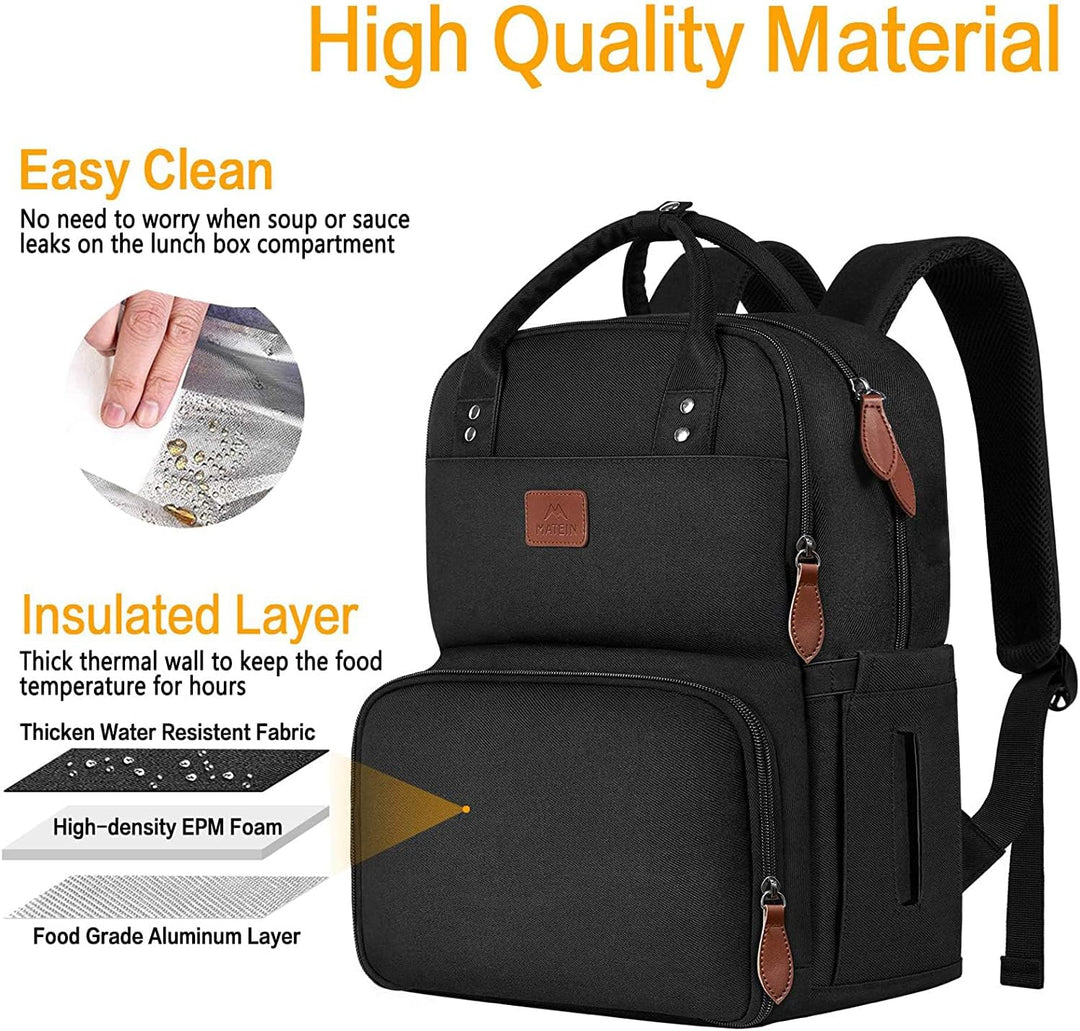 MATEIN Mochila de trabajo para mujeres, mochilas enfriadoras aislad...
