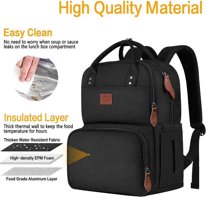 MATEIN Mochila de trabajo para mujeres, mochilas enfriadoras aislad...