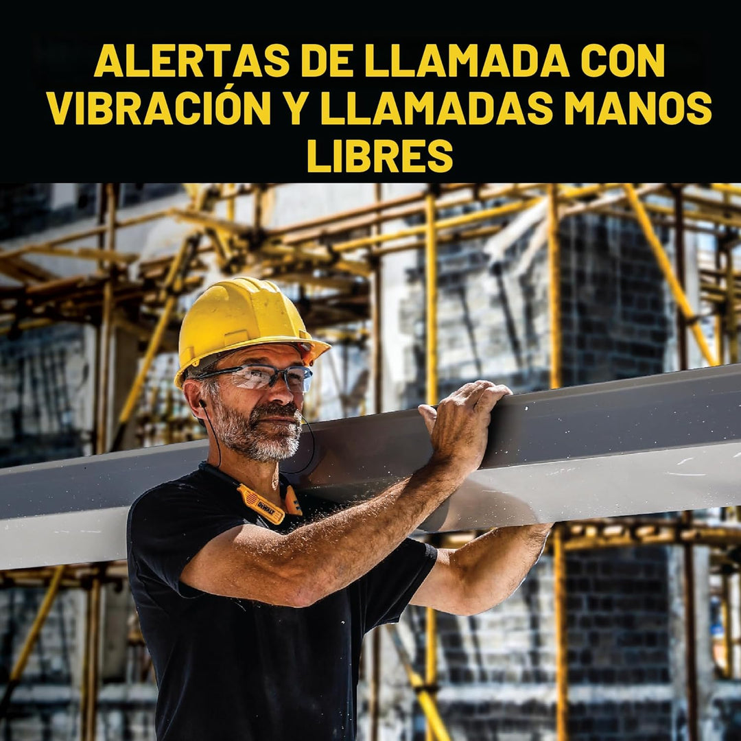 DEWALT Auriculares de cuello Bluetooth 2-en-1 de alta resistencia c...