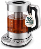 Viante Alba - Tetera eléctrica con infusor, sin plástico, 1,5 L