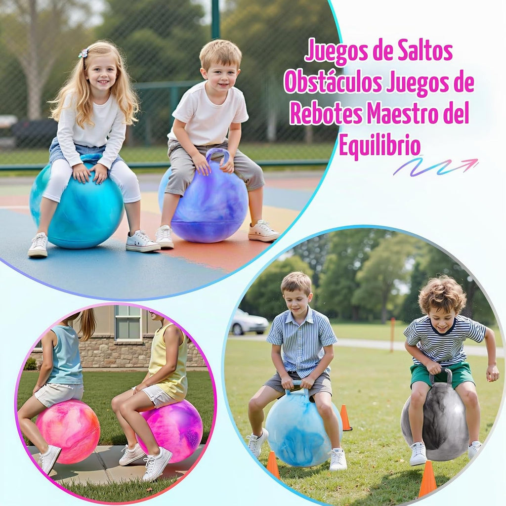 6 bolas de tolva para niños de 3 a 8 años | Bola inflable de nubes de 18 pulgadas con mango