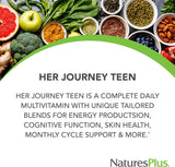 NaturesPlus Her Journey Teen - 30 tabletas - Multivitamínico una ve...