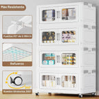 BROVIEW Contenedor de almacenamiento apilable extra grande de 300 cuartos