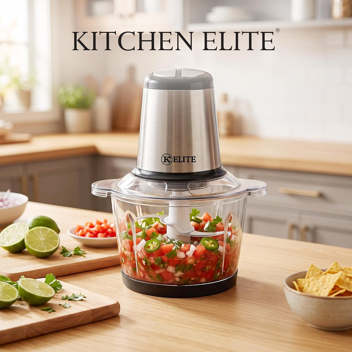 Kitchen Elite PowerChop - Procesador de alimentos de 8 tazas