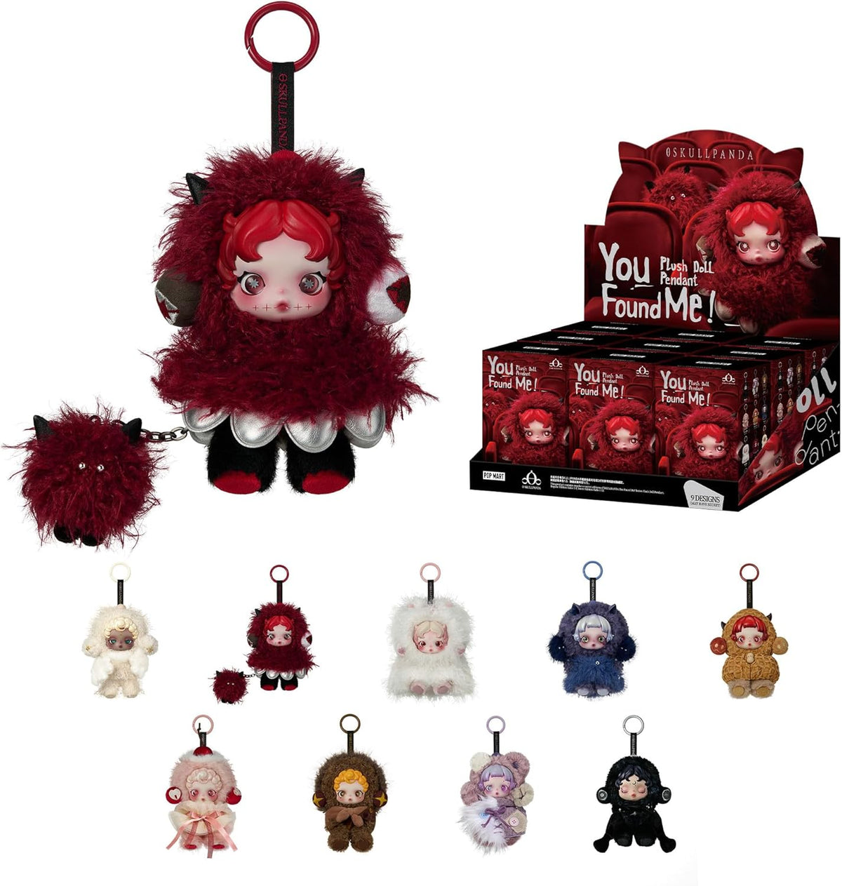 POP MART Skullpanda ¡Me encontraste! Serie Muñeca de Peluche