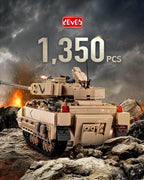 dOvOb Juego de Construcción de Tanque Militar M2 Bradley (1350 PIEZAS), Juguete de Construcción de Vehículo de Combate de Infantería del Ejército para Regalo de Adulto o Niño