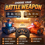 Juego de 2 tanques de batalla RC con control remoto para niños