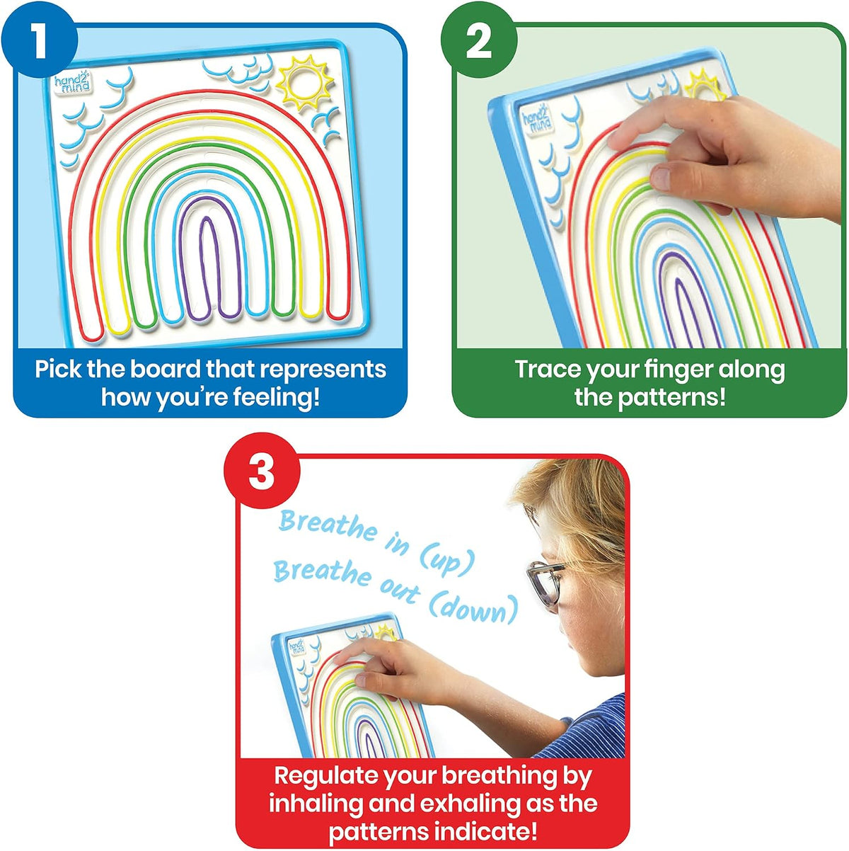 hand2mind Tableros de laberinto consciente, juguetes sensoriales táctiles para niños pequeños, artículos para aliviar la ansiedad, suministros de esquina tranquila, herramientas de regulación