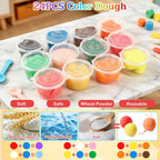 Set 3 en 1 de Masa de Jugar, 24 Colores de Herramientas de Cocina para Niños de 3 a 8 Años