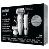 Braun Depiladora Silk-épil 9, cabezal pivotante, húmedo y seco, inc...