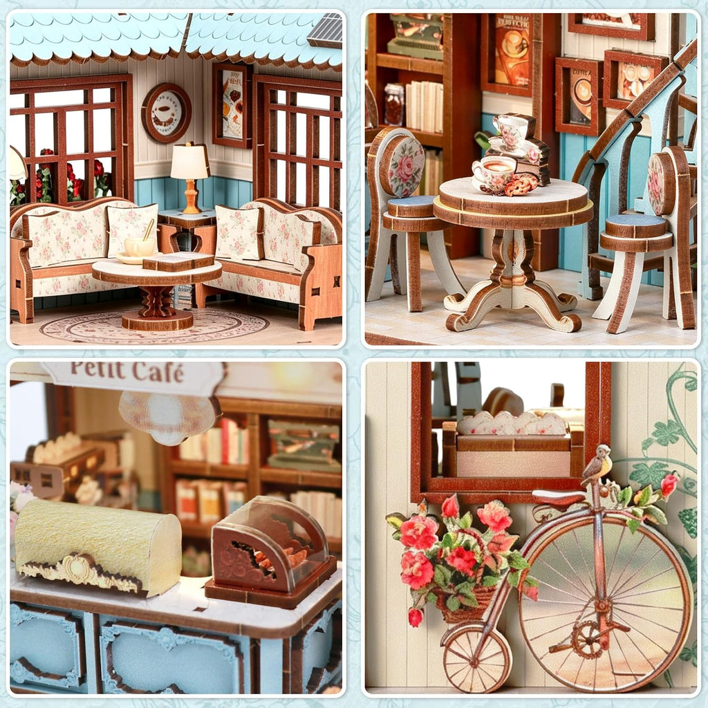 Mini kit de casa, casa de muñecas en miniatura para libros para