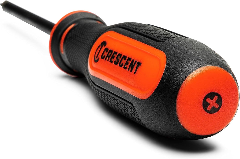 Crescent Juego de destornilladores de doble material con punta de diamante de 8 piezas con destornilladores Phillips y ranurados - CDT8PCSET