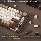 SOLAKAKA A75 PRO Teclado mecánico inalámbrico 75% con pantalla y pe...