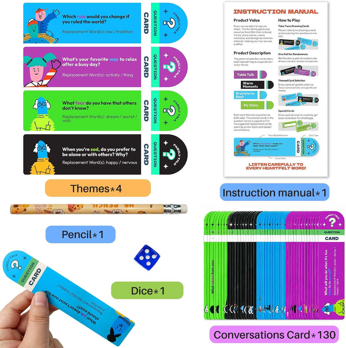 130 tarjetas de conversación para familias, crea conexiones
