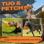 Fida Pelotas de goma natural para perros masticadores agresivos, juguetes duraderos para masticar perros grandes, juguetes interactivos de buscar y tira y afloja para razas medianas y grandes, no