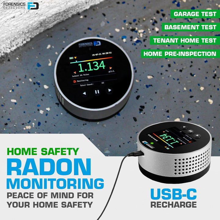 Detector de radón de Forensics Uso doméstico Sensor de