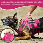 Arnés de chaleco para perro de servicio para perro mediano, chaleco táctico de trabajo MOLLE con 10 parches para mascotas, arnés resistente sin tirones de servicio pesado para entrenamiento y