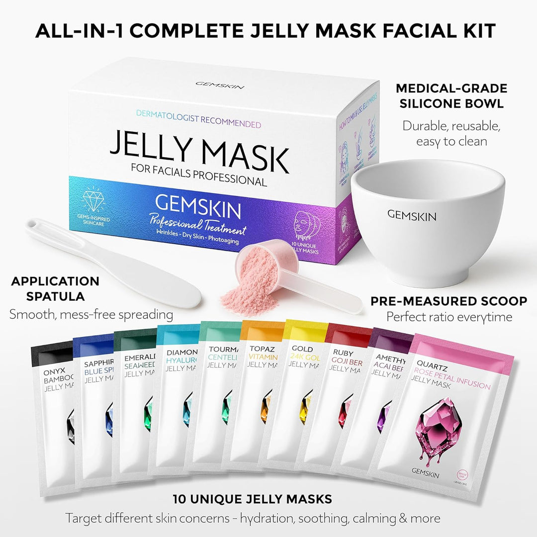 GEMSKIN Mascarilla de gelatina para tratamientos faciales despegabl...