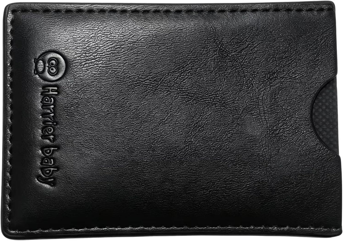 Cartera minimalista delgada para hombre, tarjetero de bolsillo frontal