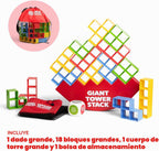 Pila de torre gigante: el juego de equilibrio de bloques jumbo de Relatable