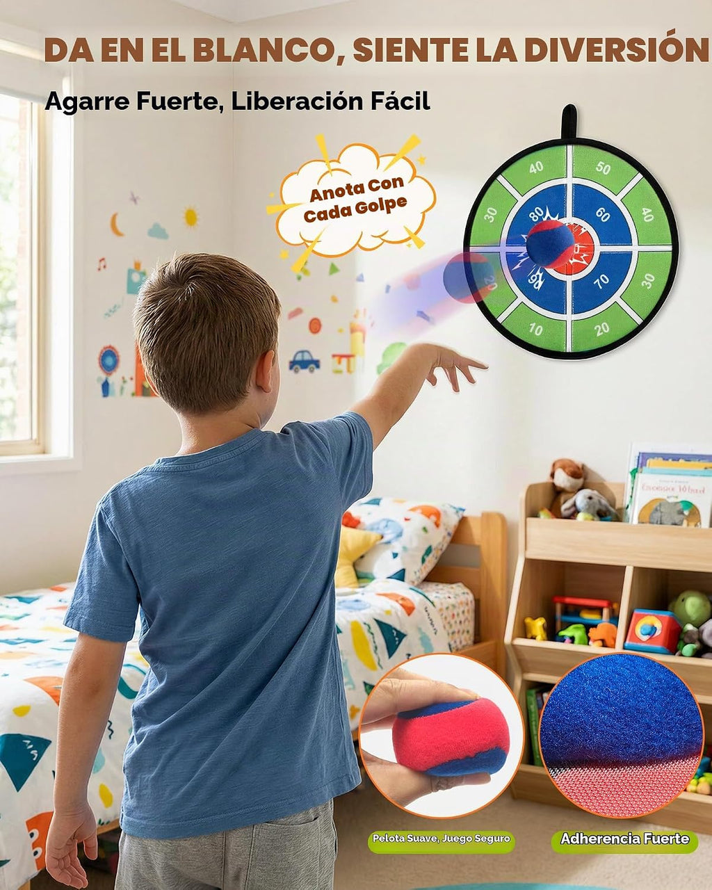 Juego de pelota para lanzar y atrapar, guante de béisbol 2 en 1 para niños pequeños y tablero objetivo, juguete pegajoso para atrapar juguetes al aire libre, juegos al aire libre, patio trasero, playa