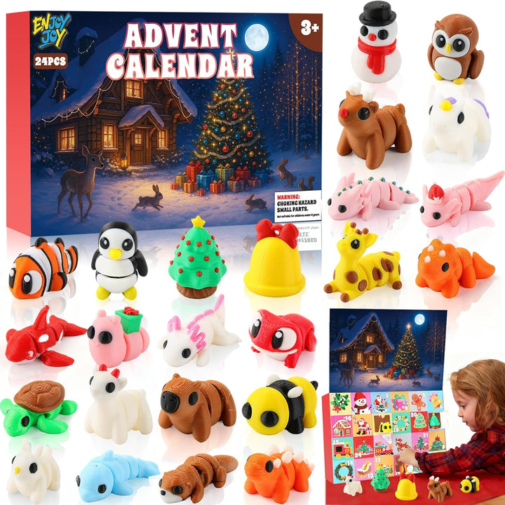 Calendario de Adviento con mini juguetes impresos en 3D
