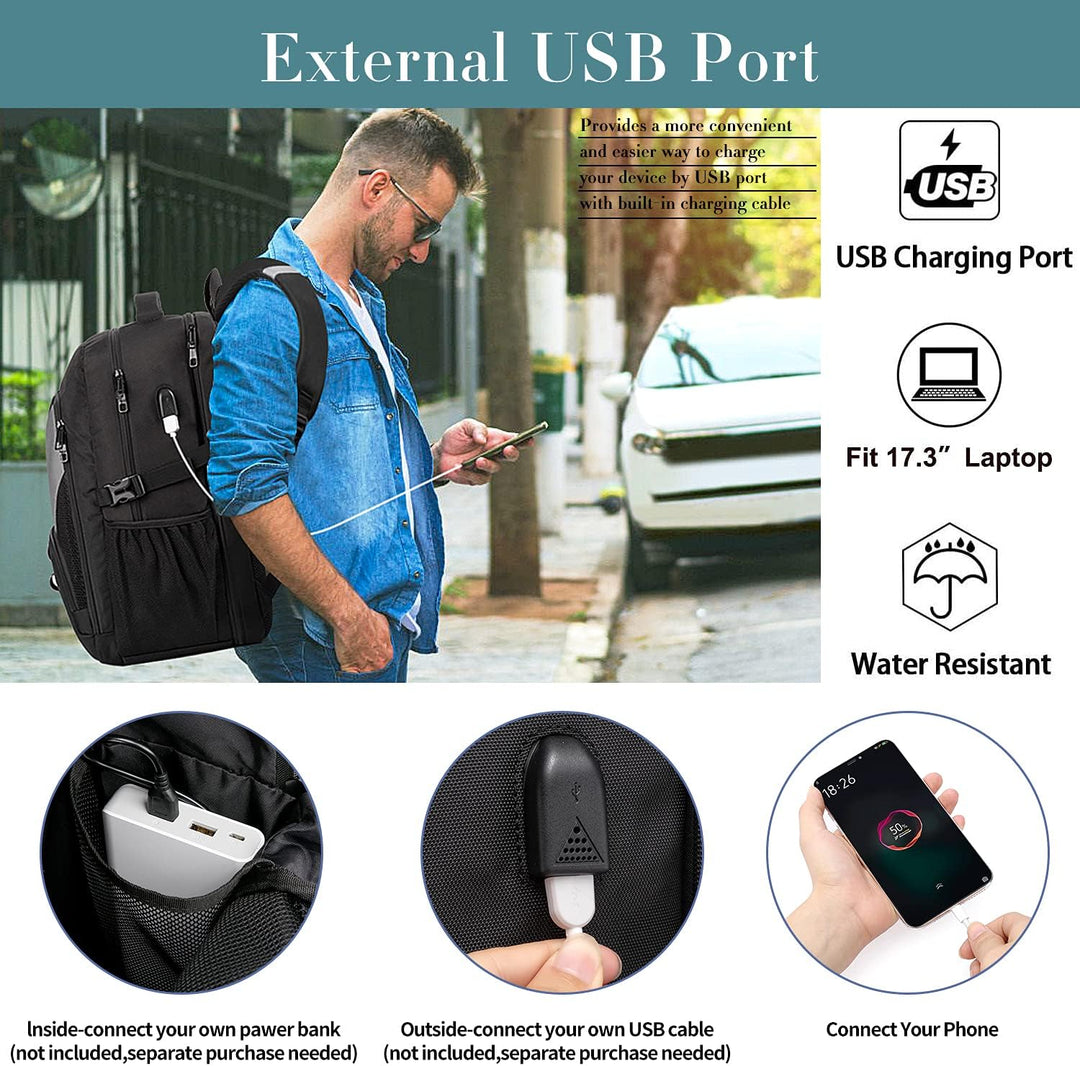 Mochila extra grande para hombres de 50L, mochila de viaje de 17 pu...
