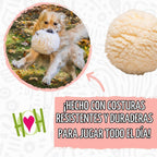 HuggleHounds Plush Ball Dog Toy - Fuzzy Round Ball Dog Toy con Soft Fleece, Durable Stuffed Plush para Small y Large Breeds - 8" HuggleFleece, Large
