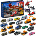 Alloy Cars - Calendario de Adviento 2026 para niños, 24 piezas, calendario de cuenta regresiva de juguete fundido a presión, regalo de Navidad, caja sorpresa para niños y niñas de 3, 4, 5, 6, 7, 8