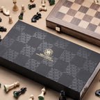 A&A Juego de mesa de ajedrez premium, tablero de ajedrez de madera de 15 pulgadas y piezas de ajedrez únicas de altura King de 3 pulgadas con 2 reinas adicionales, juego de ajedrez de viaje portátil para adultos y niños (nogal natural, 15 pulgadas)